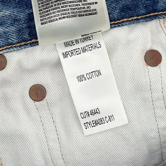 AGOLDE Dee High Rise Cut Off Shorts Women’s Size 24 Riccochet Distressed - Picture 4 of 5